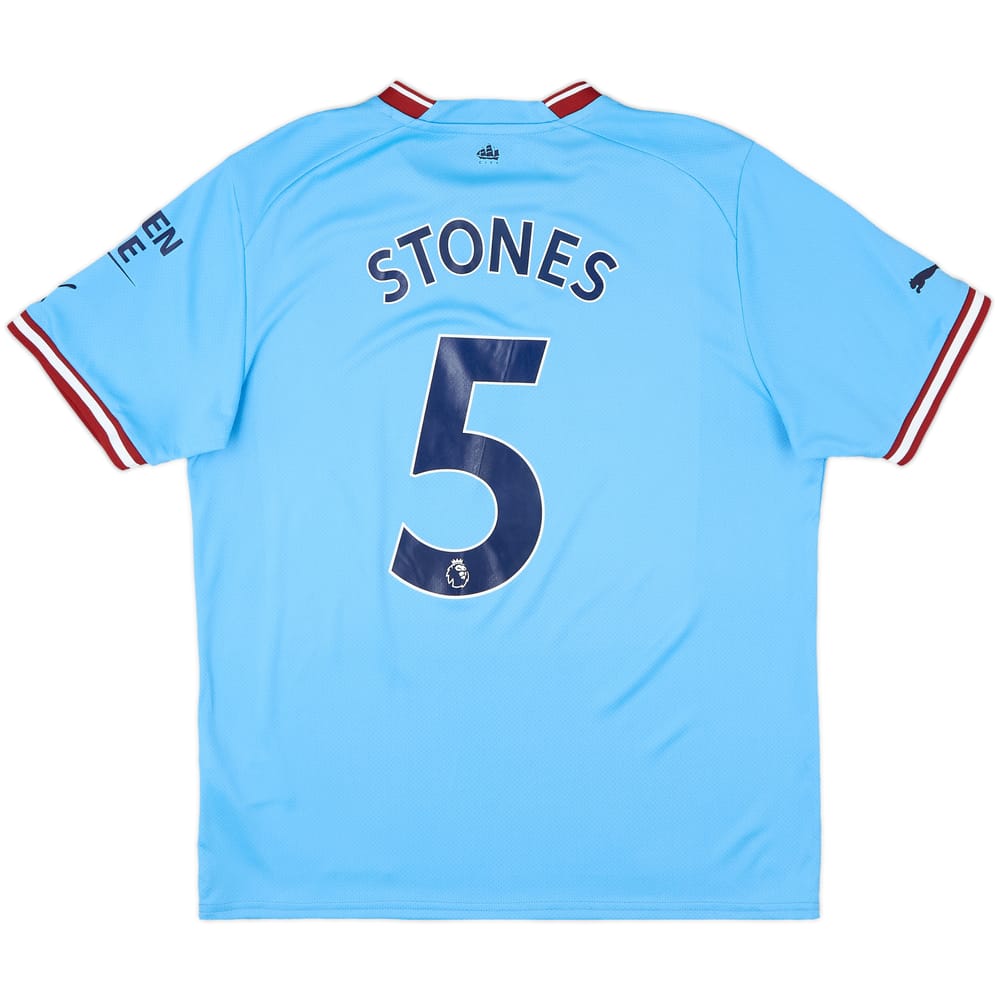 2022-23 Manchester City Home Shirt Stones #5 - 10/10 - (L)