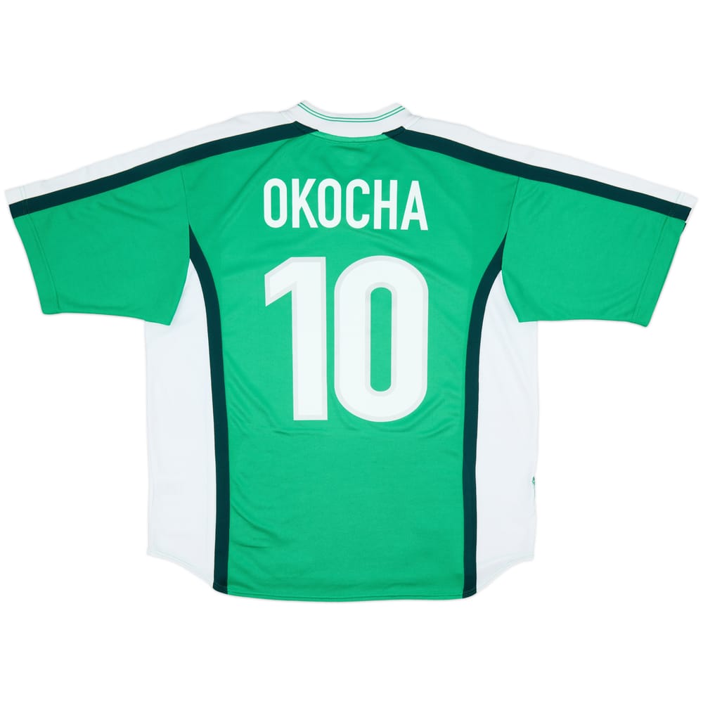 1998-00 Nigeria Home Shirt Okocha #10 - 9/10 - (XL)