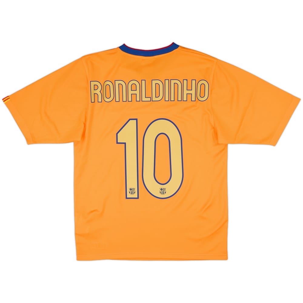 2006-08 Barcelona Basic Away Shirt Ronaldinho #10 - 10/10 - (S)