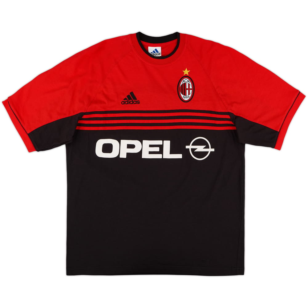 1998-00 AC Milan adidas Cotton Tee - 8/10 - (L)