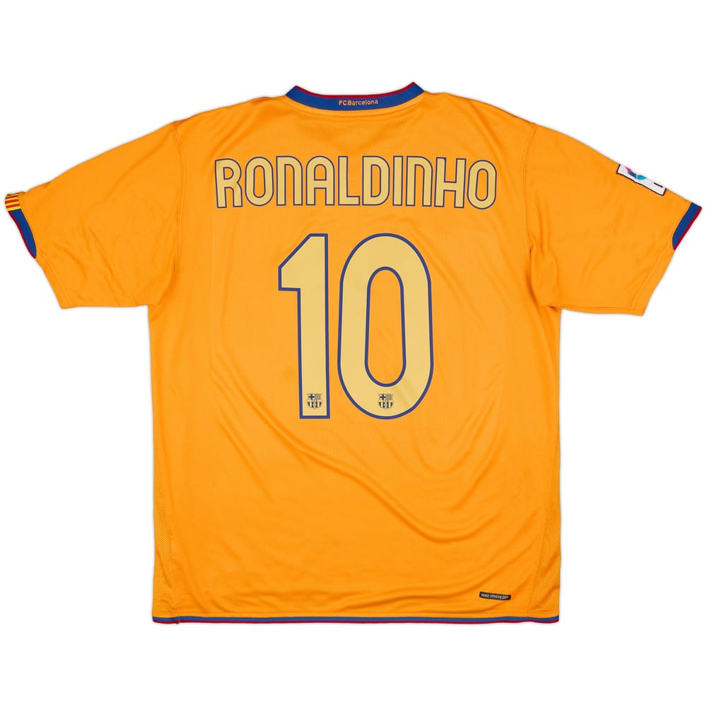 2006-08 Barcelona Away Shirt Ronaldinho #10 - 8/10 - (L)