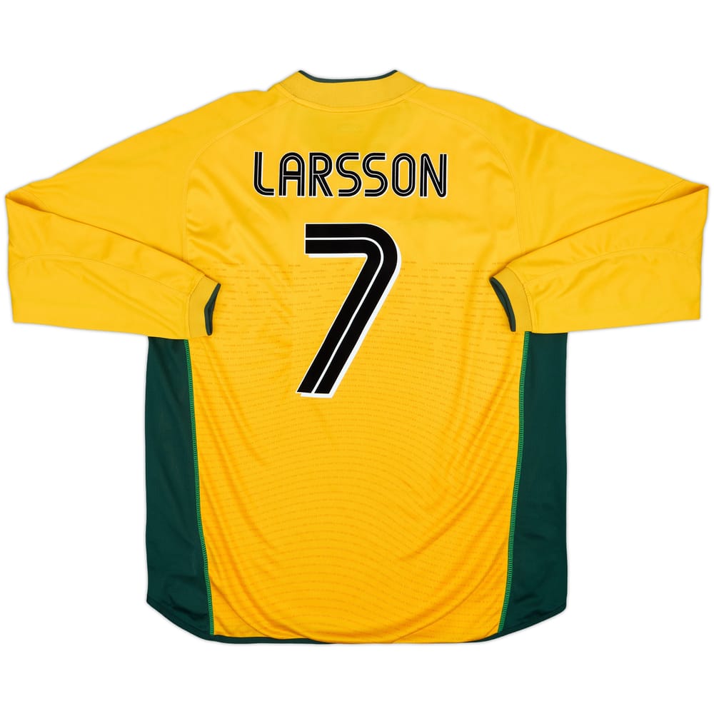 2002-03 Celtic Away L/S Shirt Larsson #7 - 8/10 - (XL)