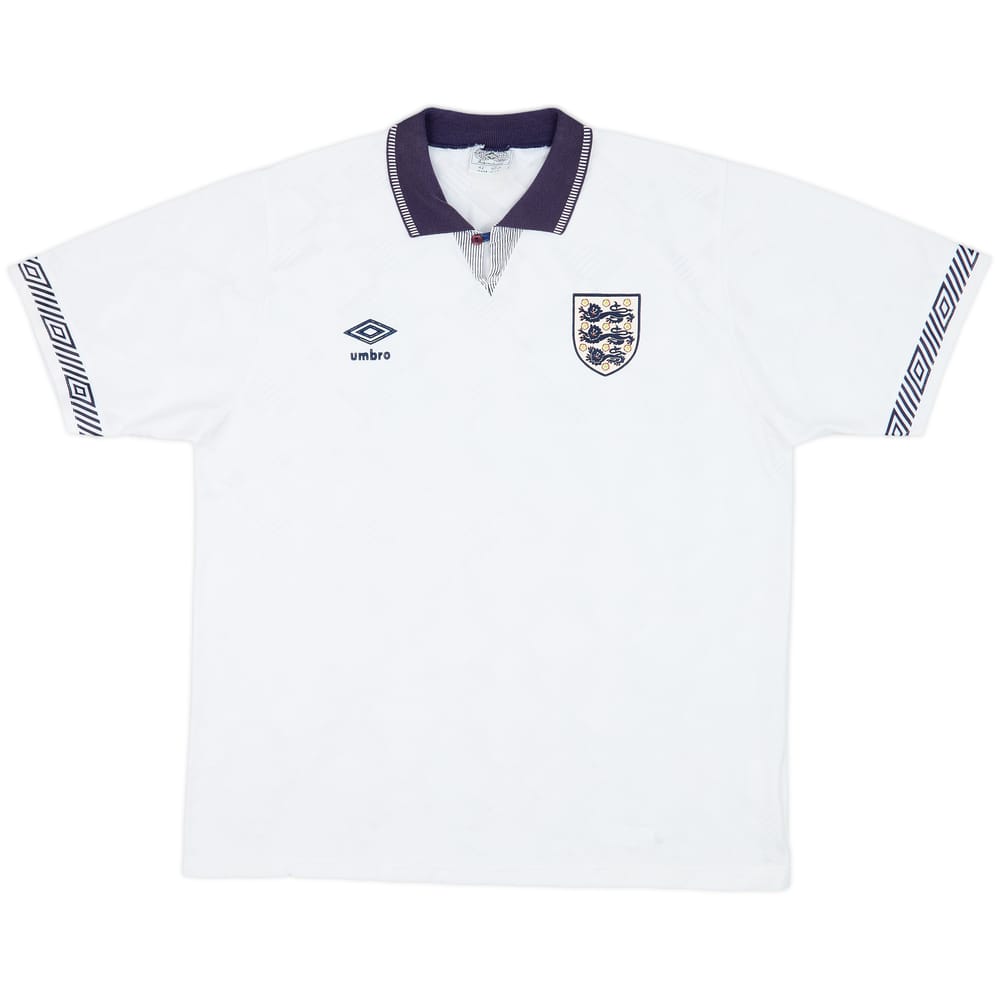 1990-92 England Home Shirt - 9/10 - (L)