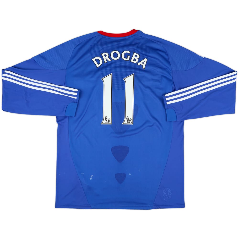 2010-11 Chelsea Home L/S Shirt Drogba #11 - 6/10 - (XL)