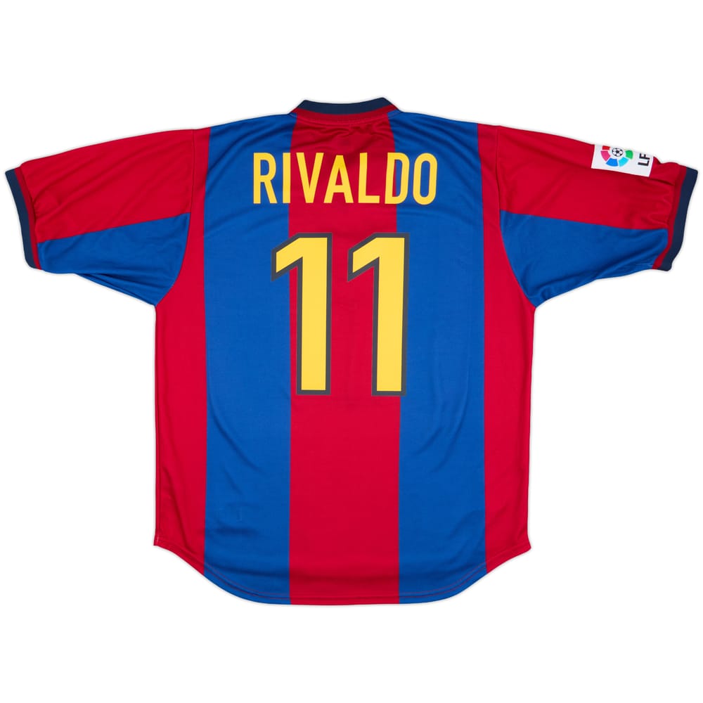1998-00 Barcelona Home Shirt Rivaldo #11 - 8/10 - (L)