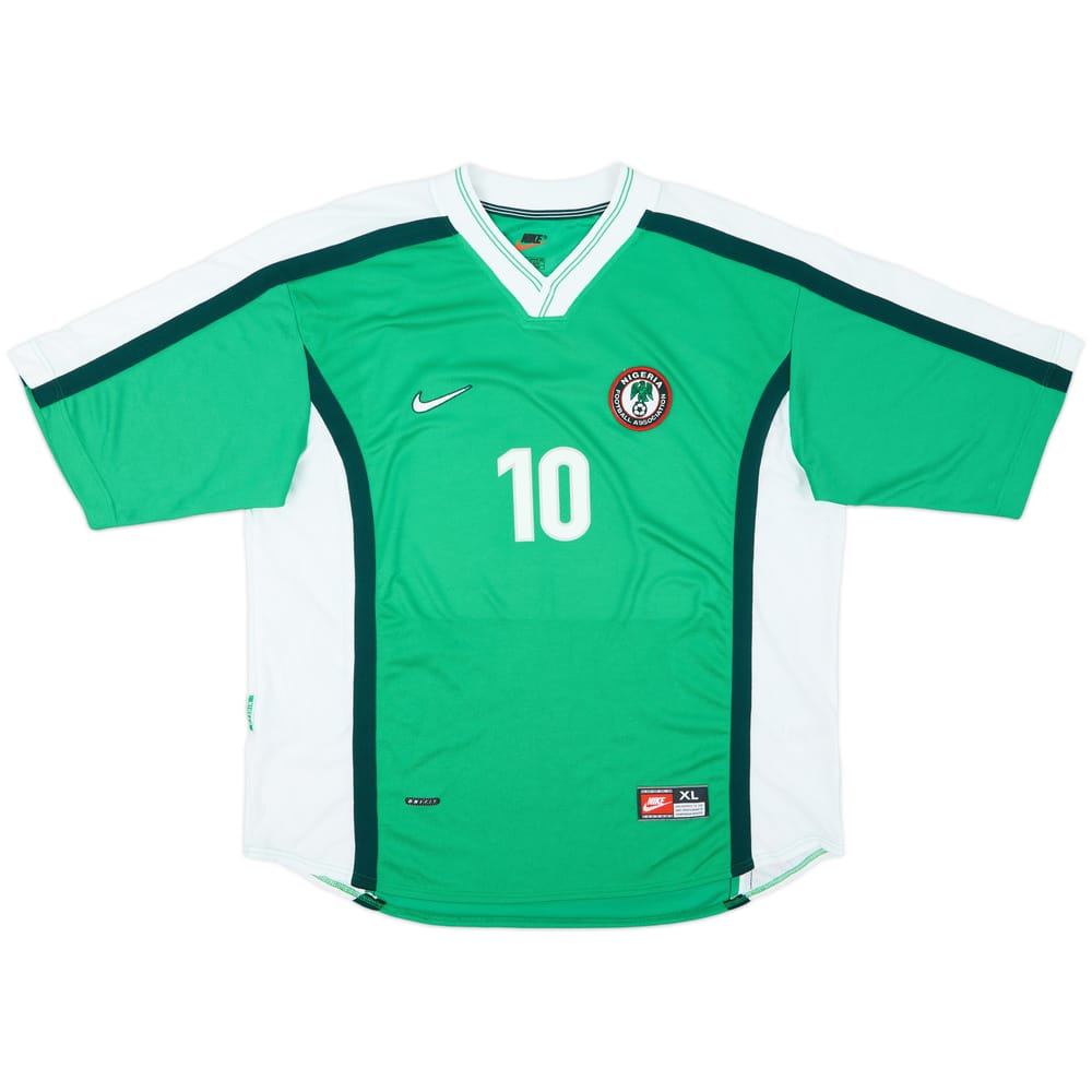 1998-00 Nigeria Home Shirt Okocha #10 - 9/10 - (XL)