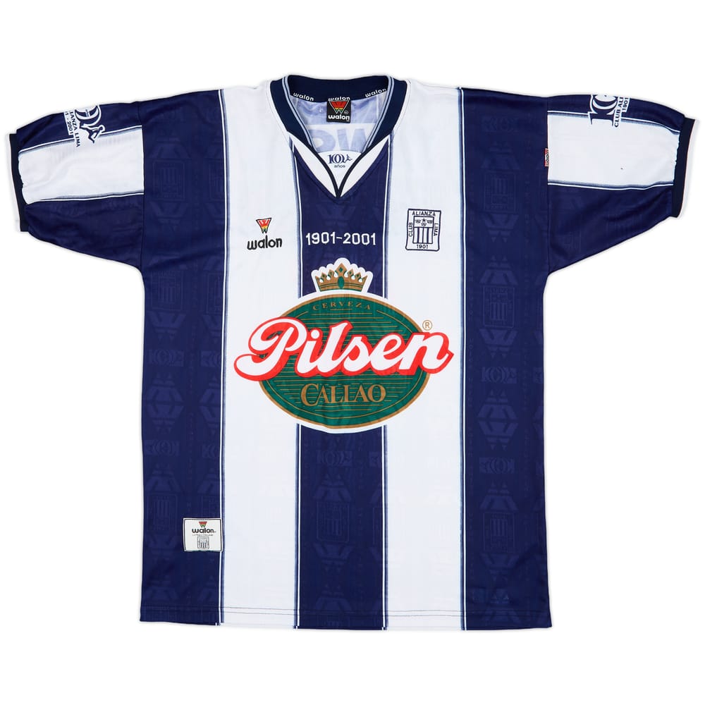 2001 Alianza Lima Centenary Home Shirt #7 - 9/10 - (XL)