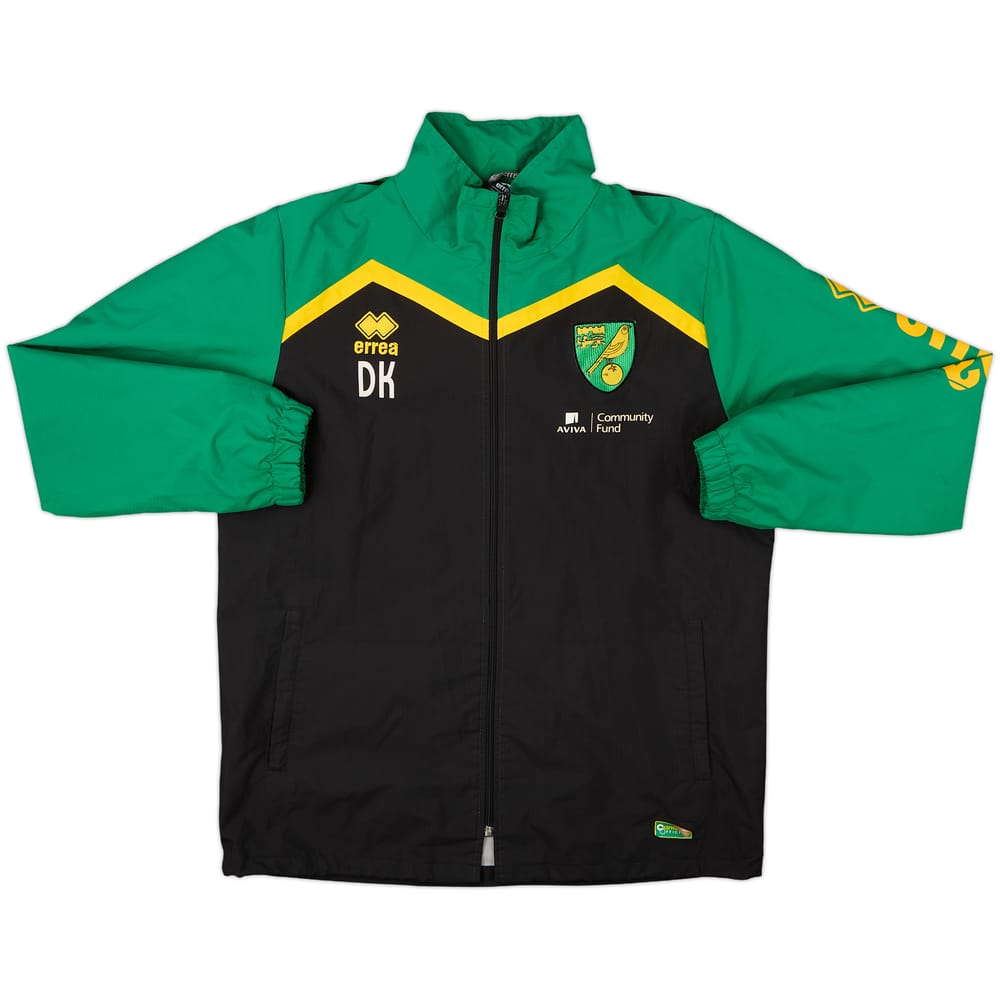 2016-17 Norwich Staff Issue Errea Rain Jacket DK - 9/10 - (L)