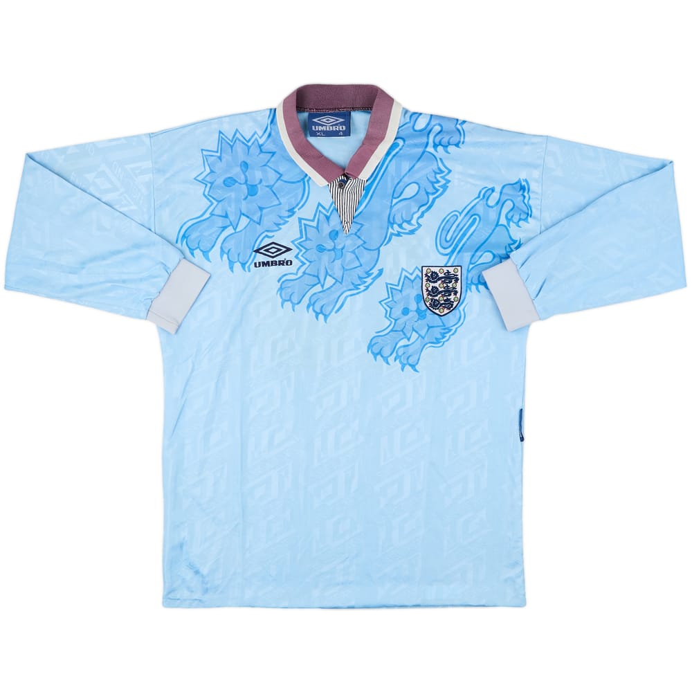 1992-93 England Third L/S Shirt #18 - 6/10 - (XL)