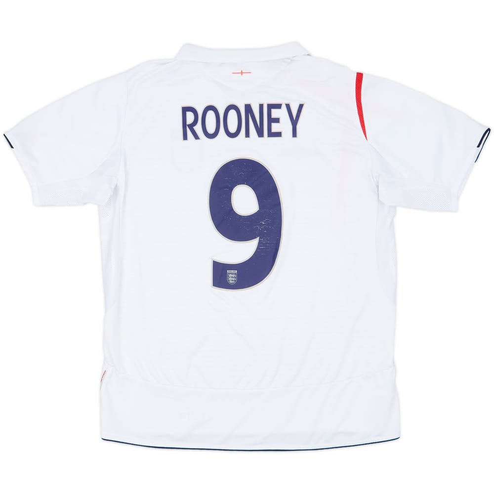 2005-07 England Home Shirt Rooney #9 - 6/10 - (XL)