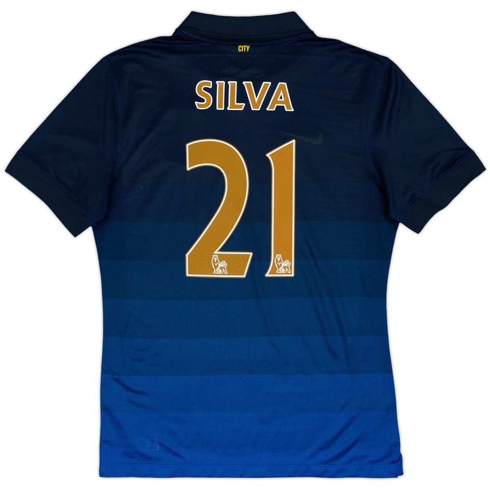 2014-15 Manchester City Away Shirt Silva #21 - 8/10 - (L)