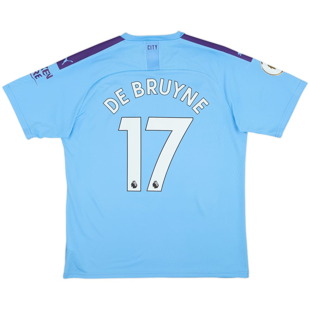 2019-20 Manchester City Home Shirt De Bruyne #17 - 8/10 - (XL)