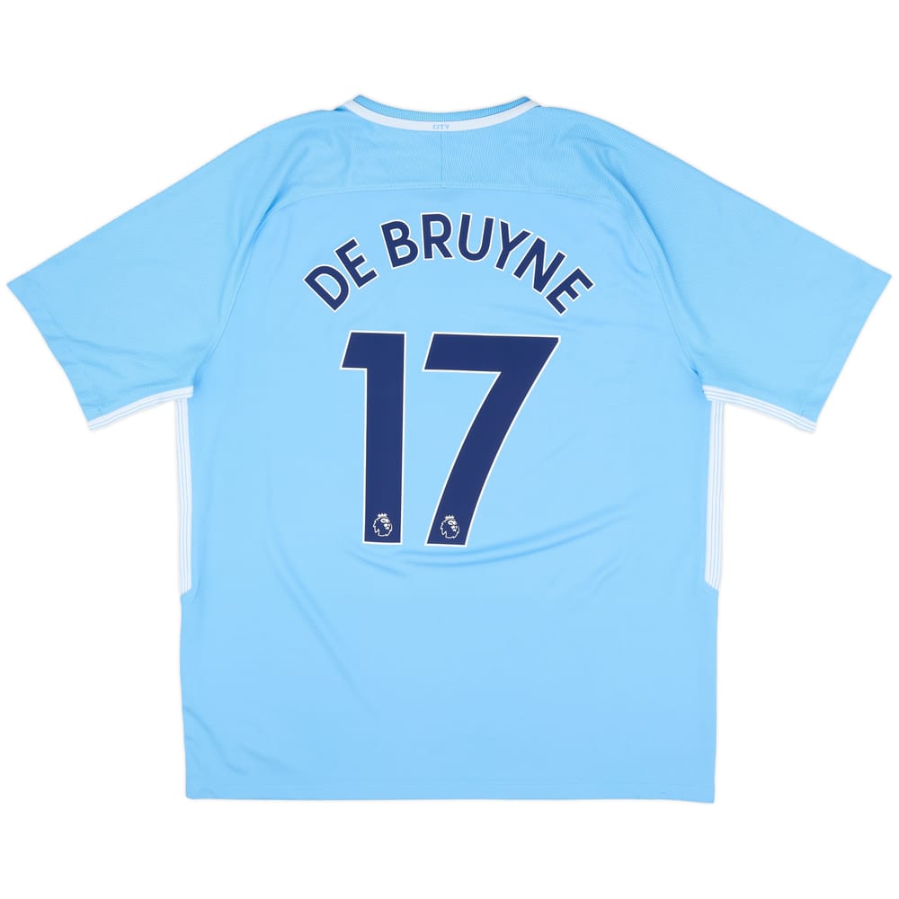 2017-18 Manchester City Home Shirt De Bruyne #17 - 8/10 - (XL)