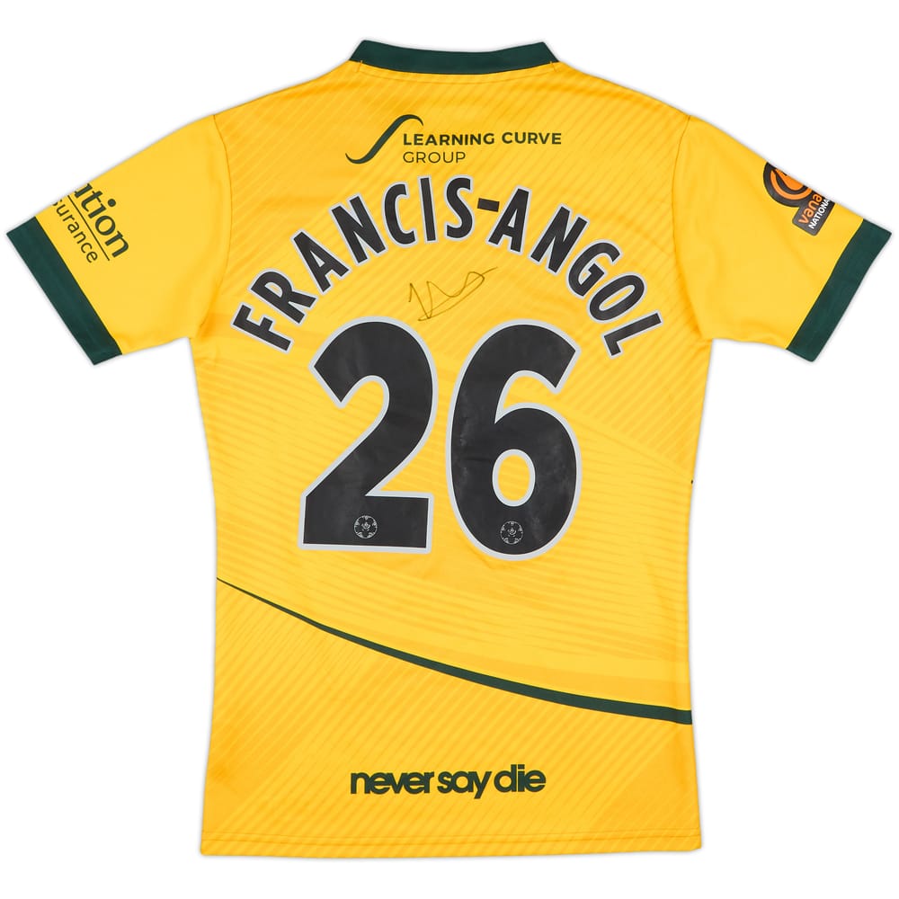 2020-21 Hartlepool Match Issue Signed Away Shirt Francis-Angol #26