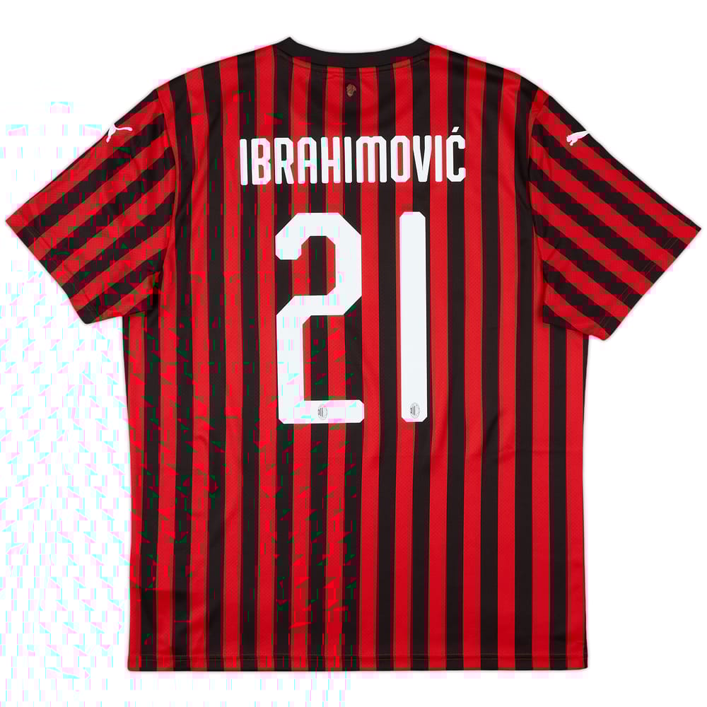 2019-20 AC Milan Home Shirt Ibrahimovic #21 - 9/10 - (L)