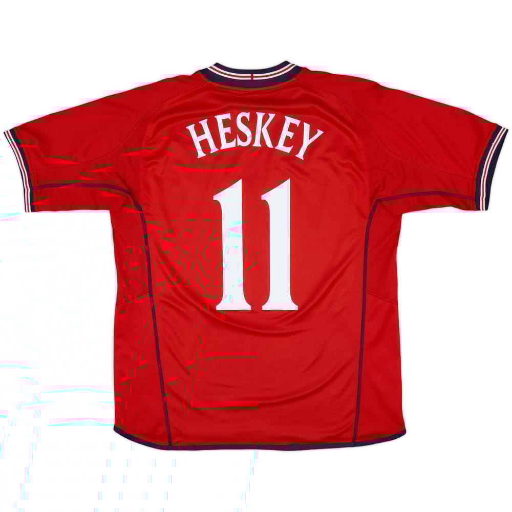 2002-04 England Away Shirt Heskey #11 - 8/10 - (L)