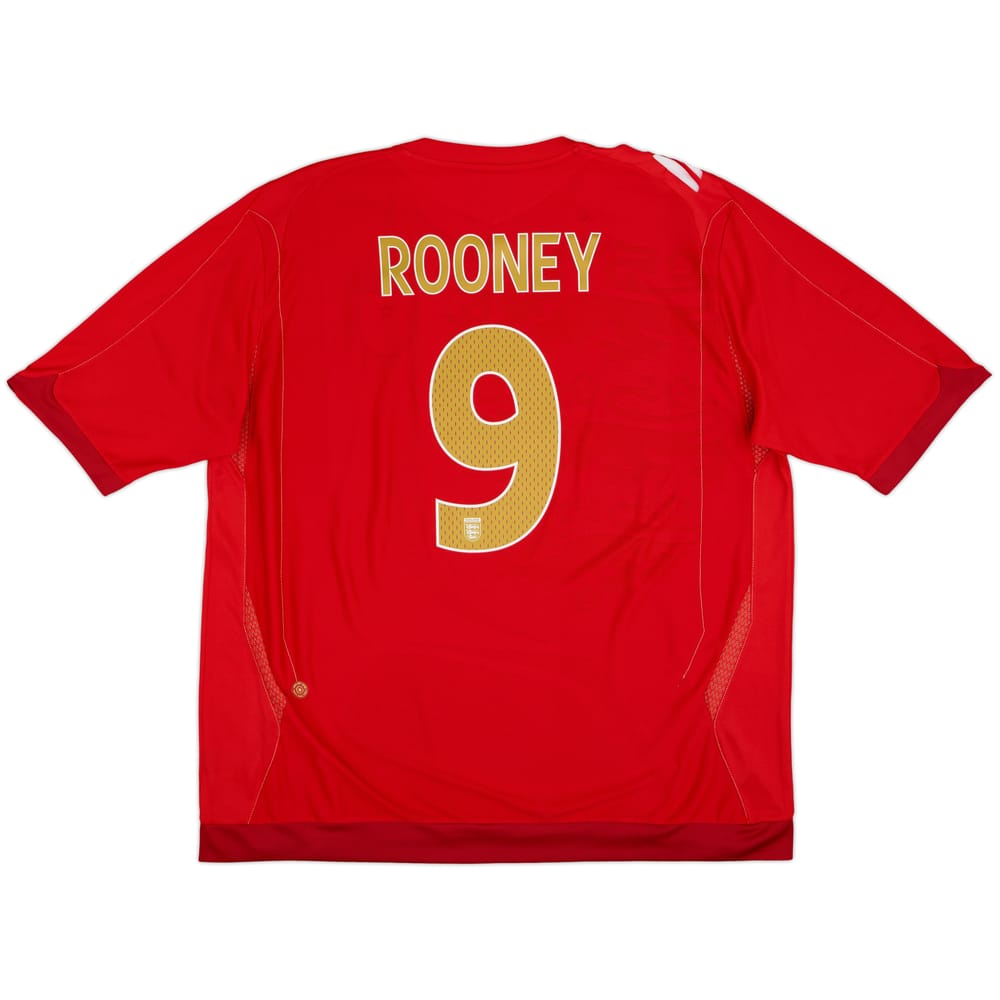 2006-08 England Away Shirt Rooney #9 - 7/10 - (3XL)