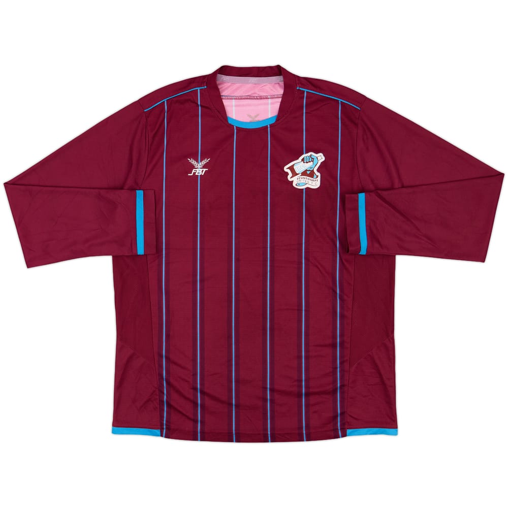 2017-18 Scunthorpe Home L/S Shirt - 7/10 - (L)