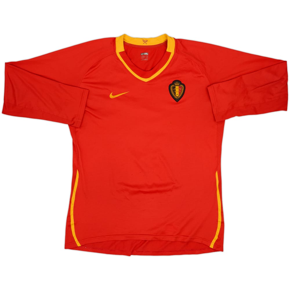 2008-09 Belgium Player Issue Home L/S Shirt - 6/10 - (XXL)