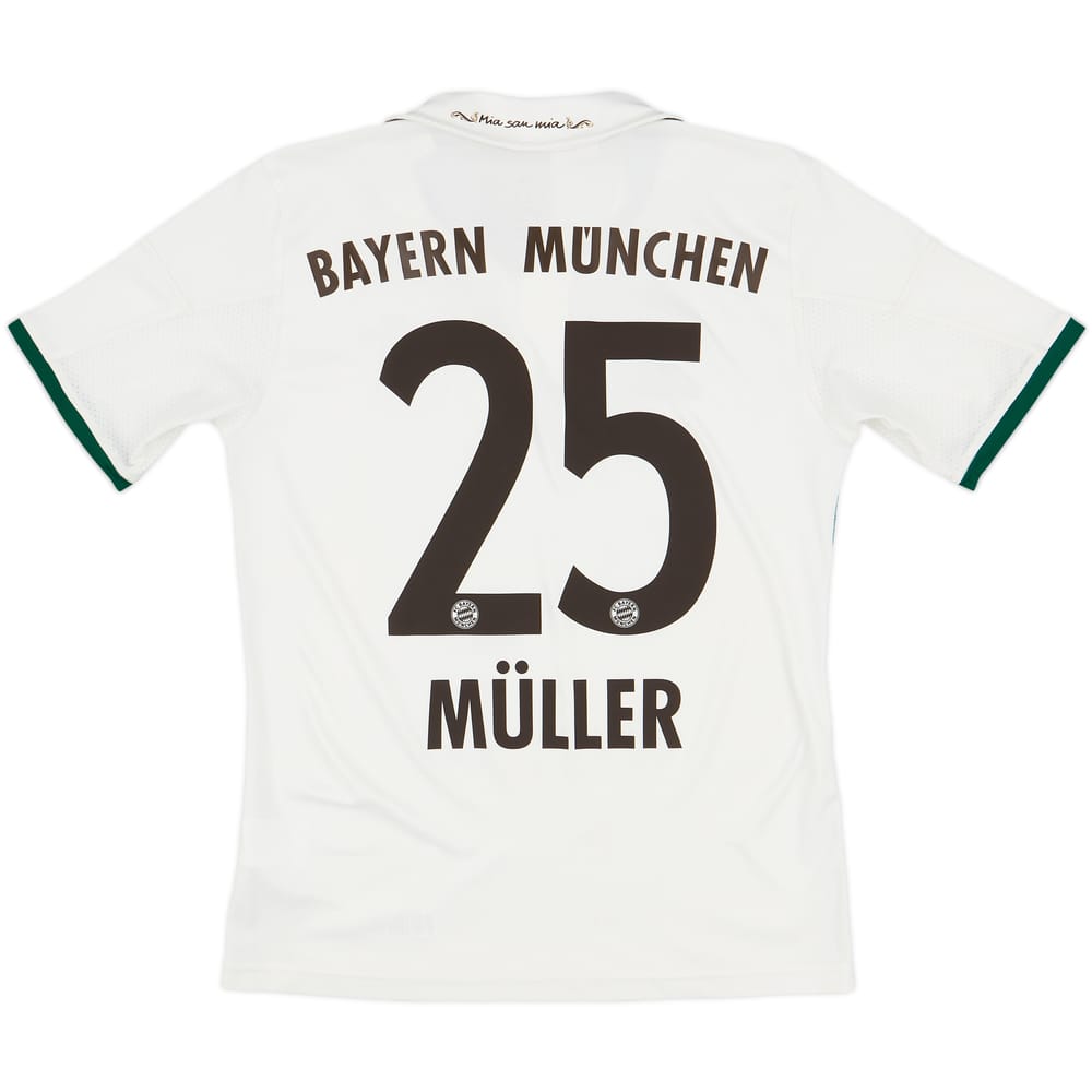 2013-14 Bayern Munich Away Shirt Muller #25 - 7/10 - (L.Boys)