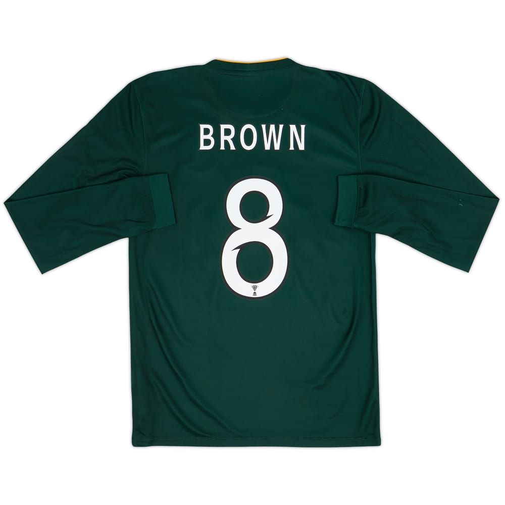 2014-15 Celtic Away L/S Shirt Brown #8 - 8/10 - (S)