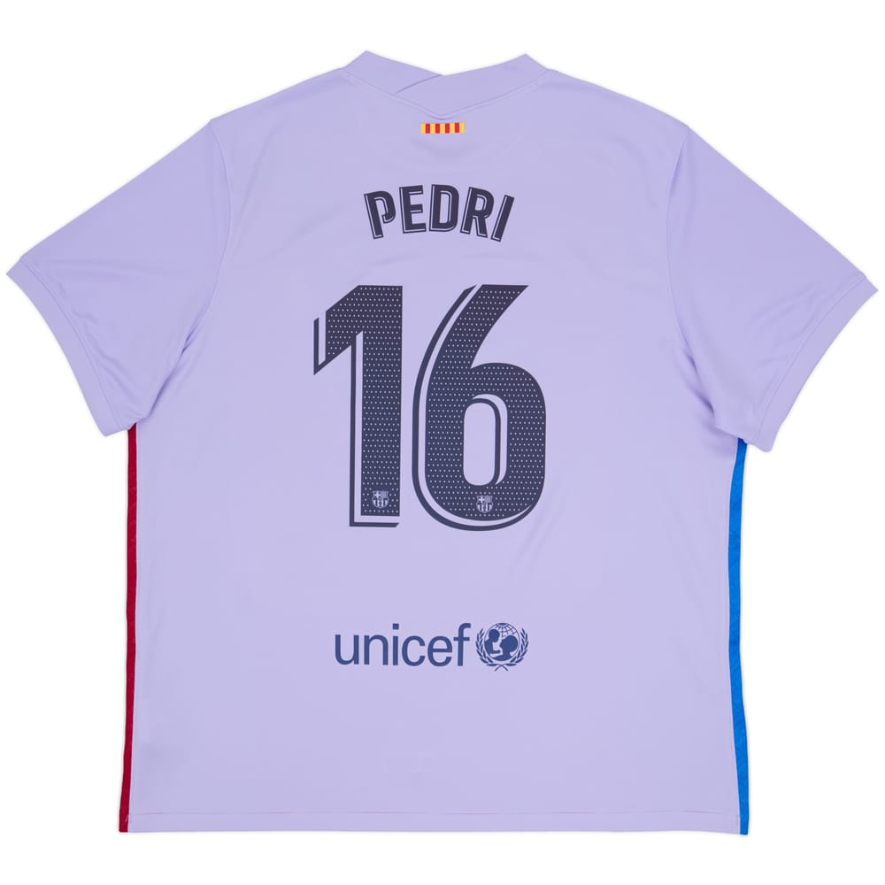 2021-22 Barcelona Away Shirt Pedri #16 - 9/10 - (XXL)