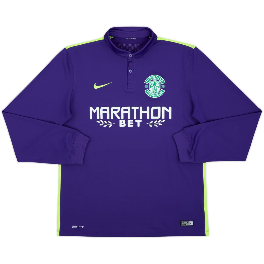 2015-16 Hibernian Away L/S Shirt - 8/10 - (M)
