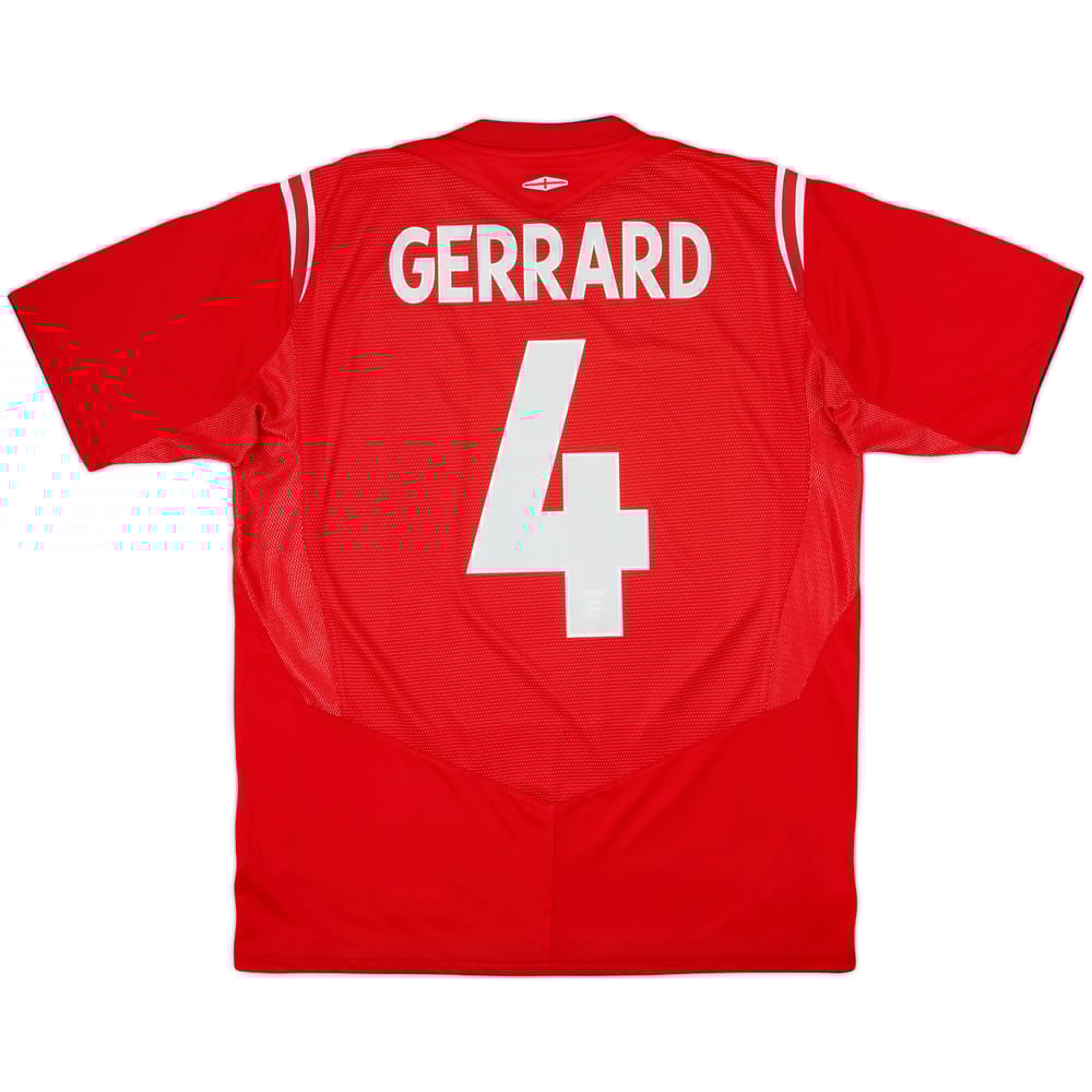 2004-06 England Away Shirt Gerrard #4 - 5/10 - (L)