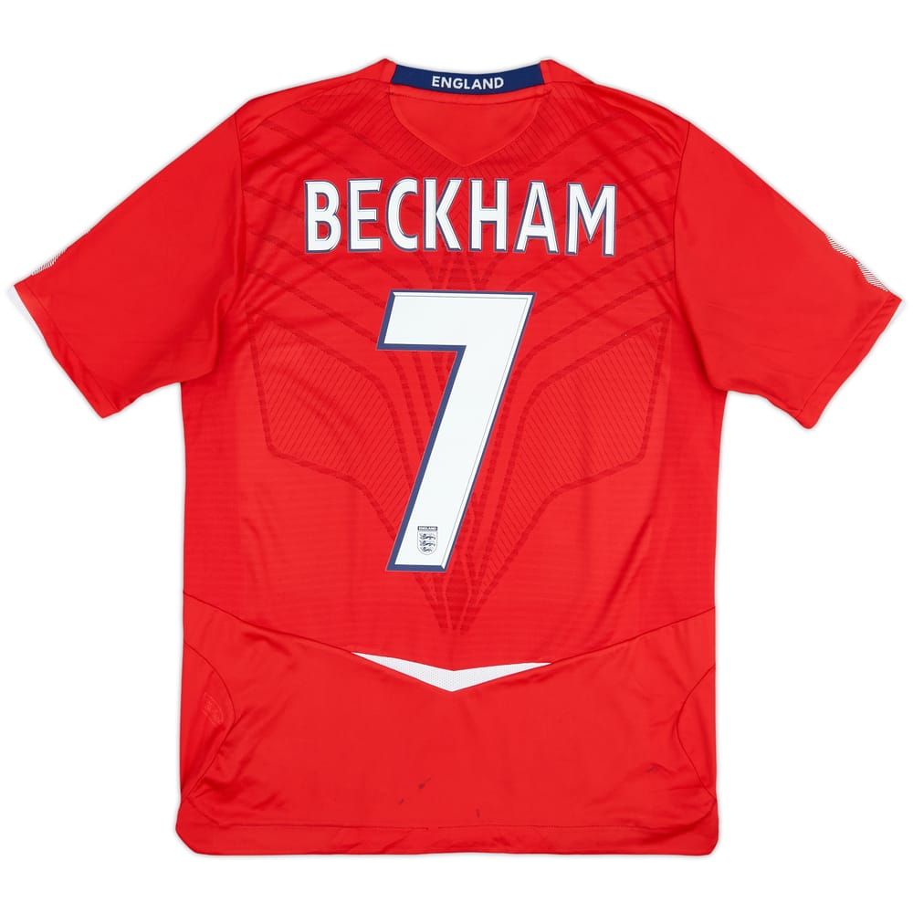 2008-10 England Away Shirt Beckham #7 - 5/10 - (S)