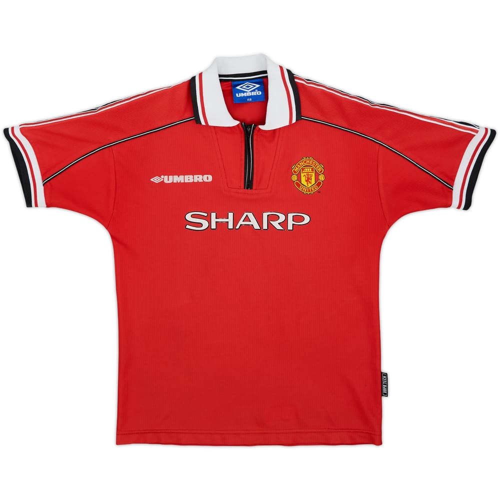 1998-00 Manchester United Home Shirt - 8/10 - (M.Boys)