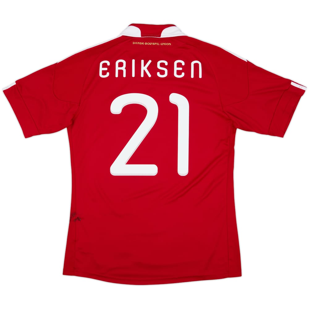 2010-11 Denmark Home Shirt Eriksen #21 - 5/10 - (M)