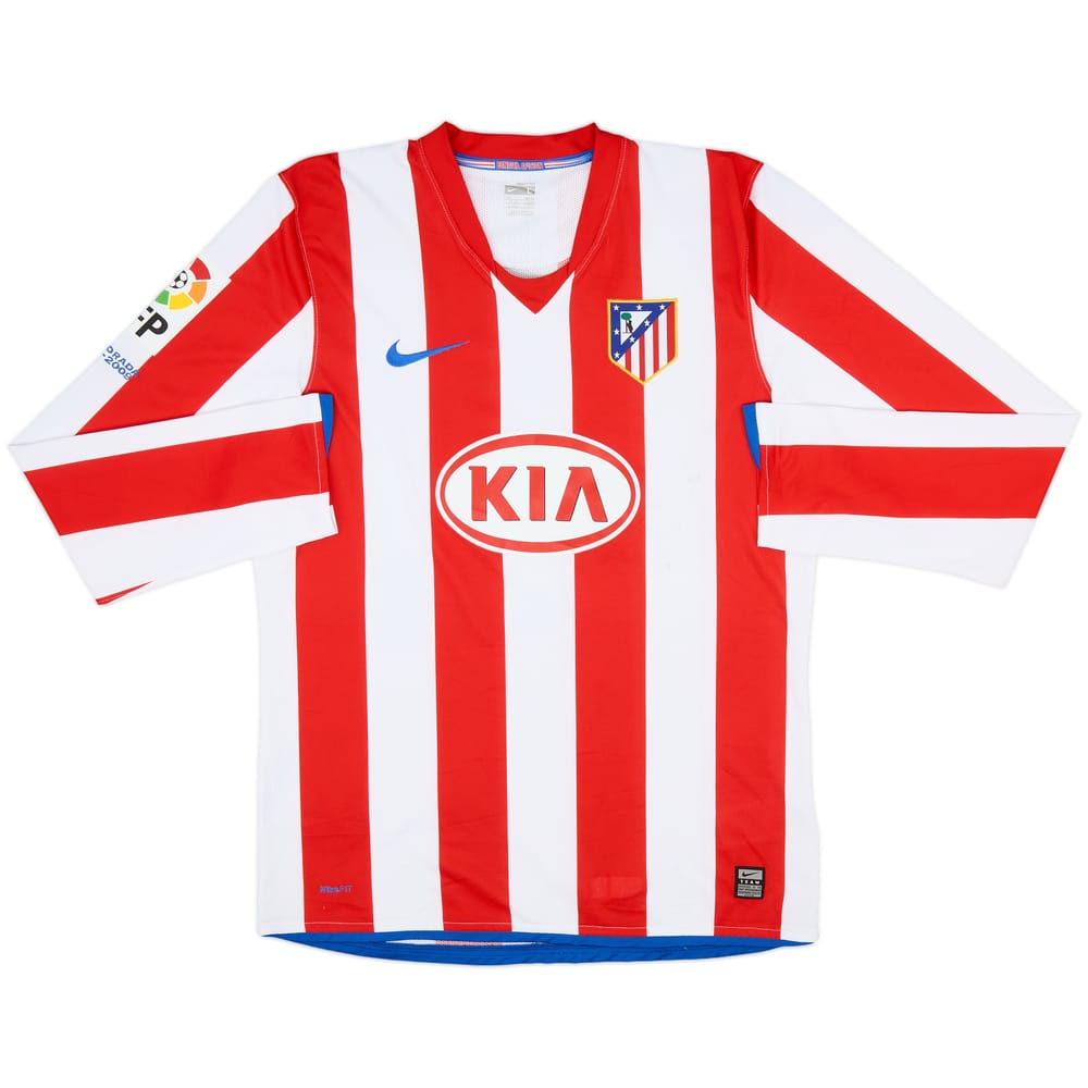 2008-09 Atletico Madrid Home L/S Shirt - 6/10 - (L)