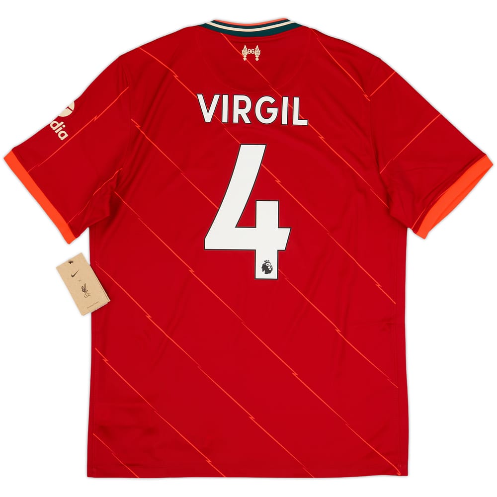 2021-22 Liverpool Home Shirt Virgil #4 (L)