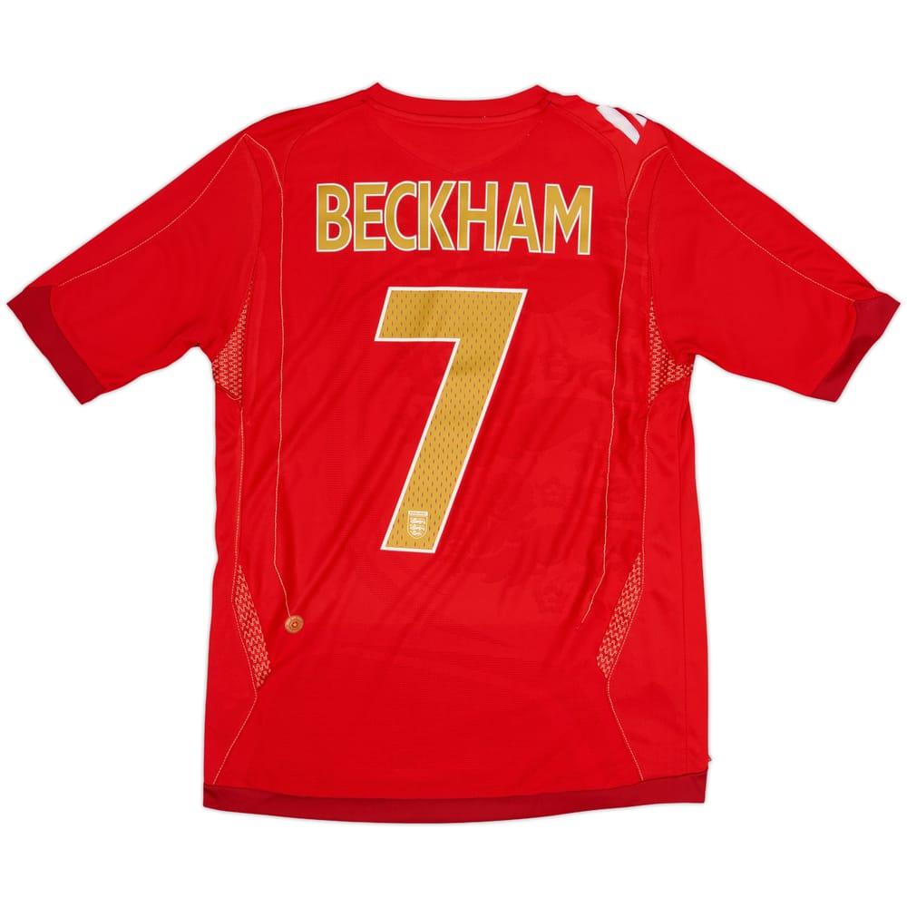 2006-08 England Away Shirt Beckham #7 - 6/10 - (S)