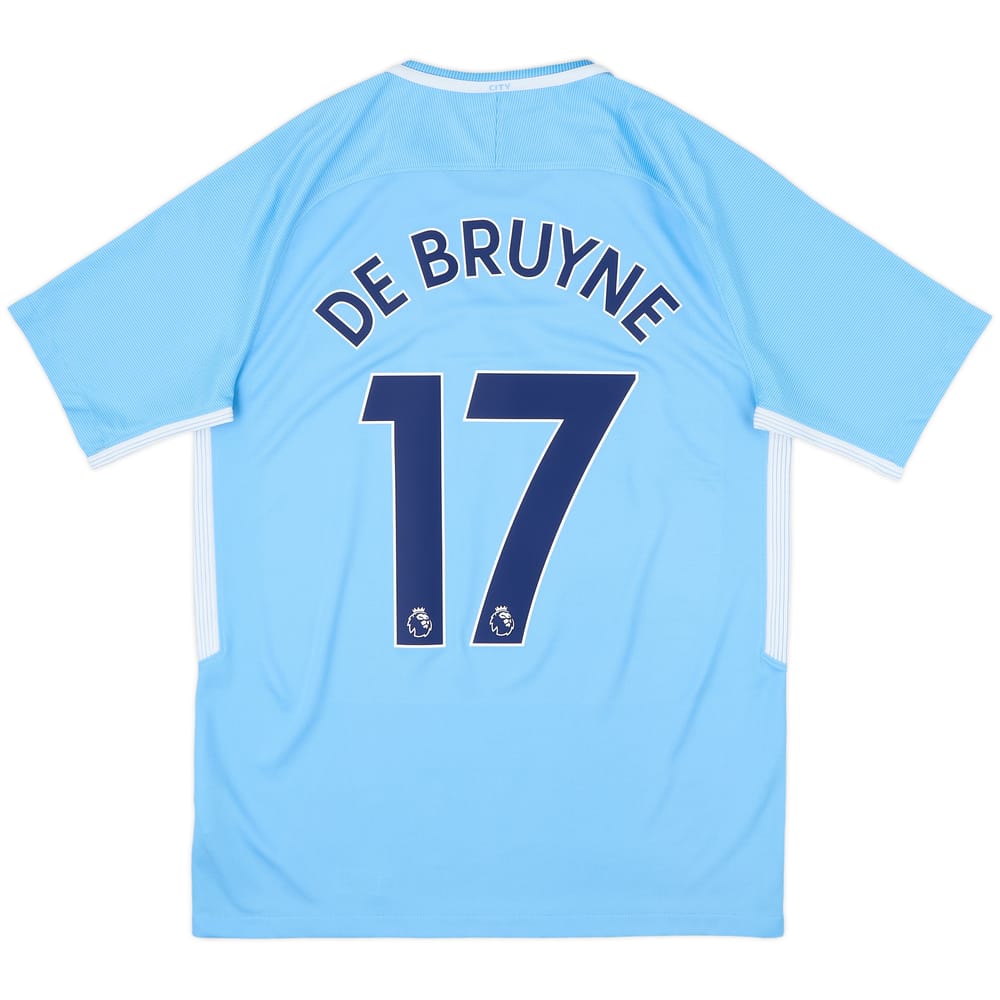 2017-18 Manchester City Home Shirt De Bruyne #17 - 9/10 - (M)