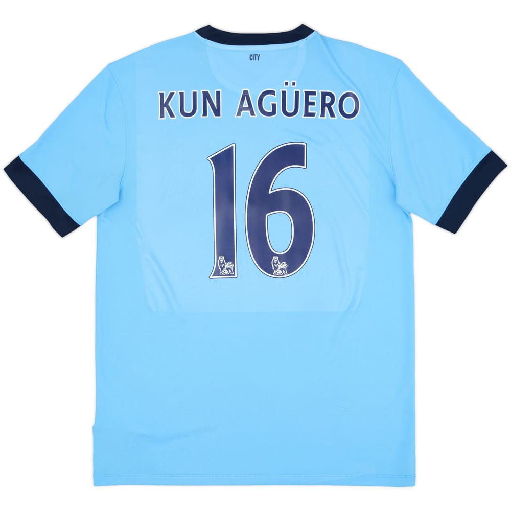 2014-15 Manchester City Home Shirt Kun Aguero #16 - 8/10 - (L)