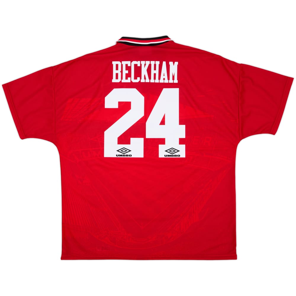 1994-96 Manchester United Home Shirt Beckham #24 - 10/10 - (XXL)