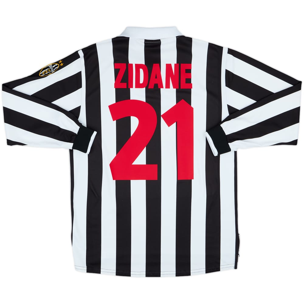 1998-99 Juventus Home L/S Shirt Zidane #21 - 9/10 - (M)