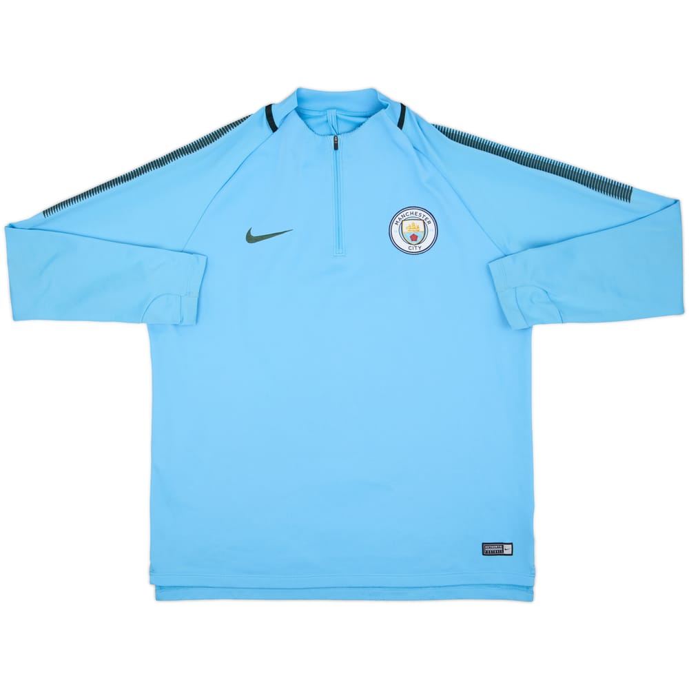 2018-19 Manchester City Nike 1/4 Zip Drill Top - 7/10 - (XL)