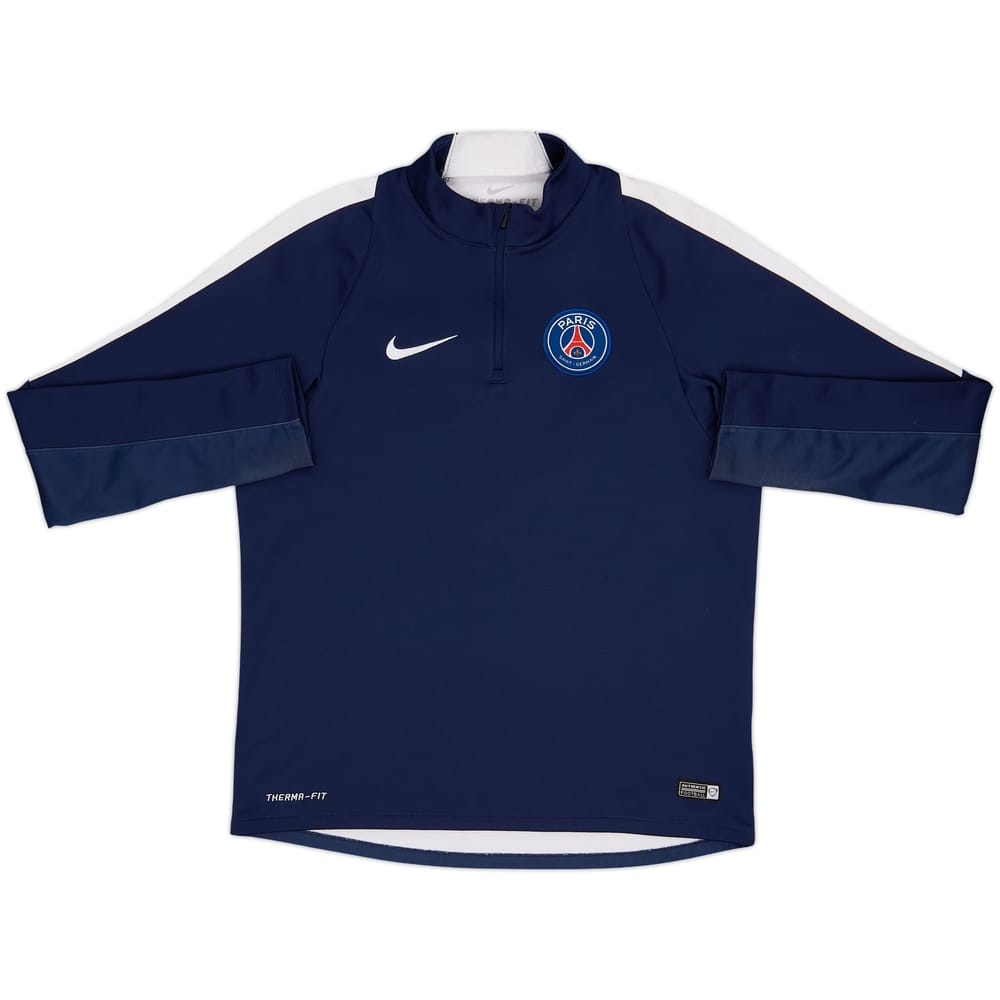 2015-16 Paris Saint-Germain Nike 1/4 Zip Drill Top - 7/10 - (M)