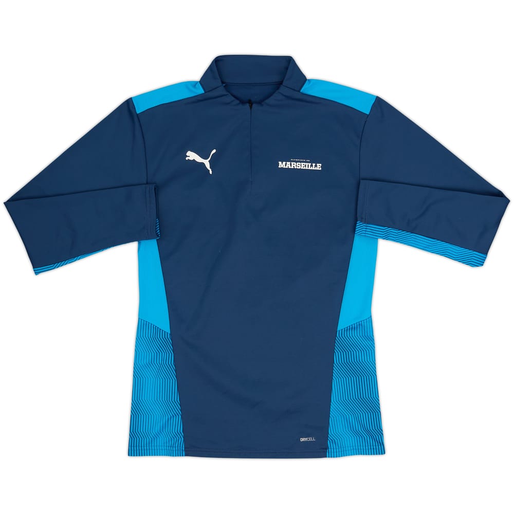 2021-22 Olympique Marseille Puma 1/4 Zip Top de entrenamiento - 10/10 - (S)