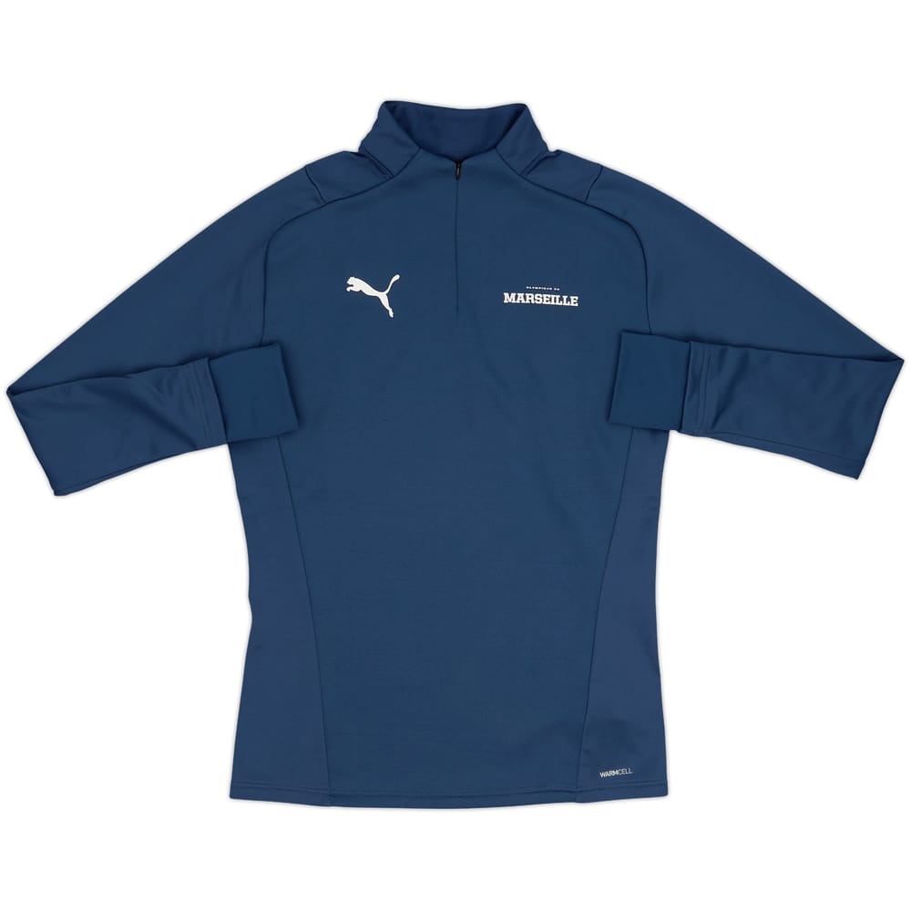 2021-22 Olympique Marseille Puma 1/4 Zip Drill Top - 10/10 - (S)