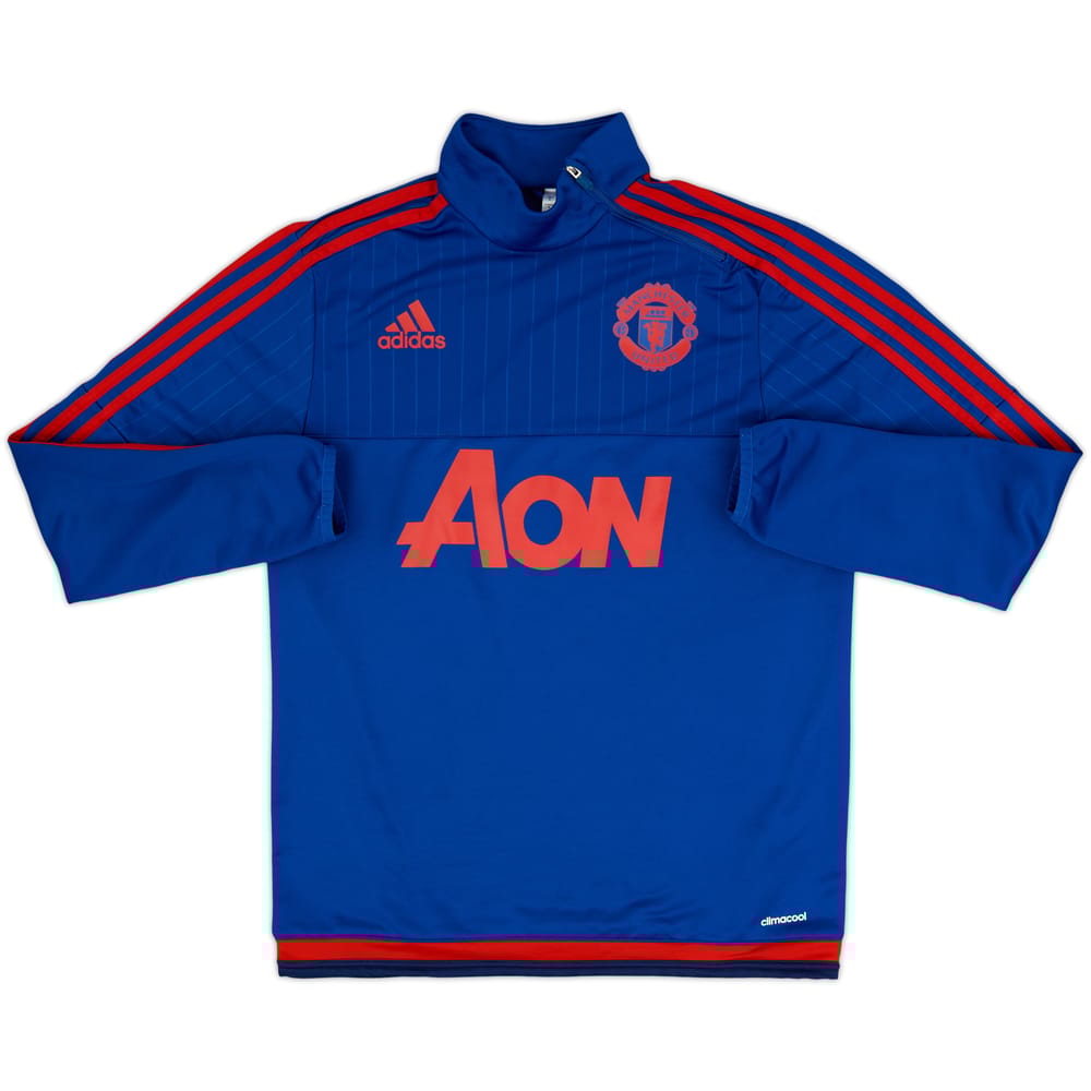 2015-16 Manchester United adidas 1/4 Zip Training Top - 8/10 - (S)