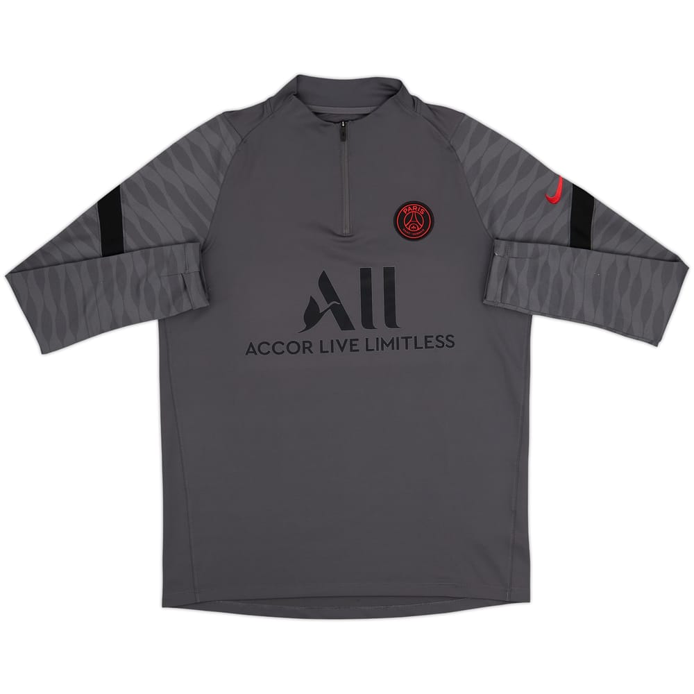 Top de entrenamiento con cierre de 1/4 Nike del Paris Saint-Germain 2021-22 - 9/10 - (L)