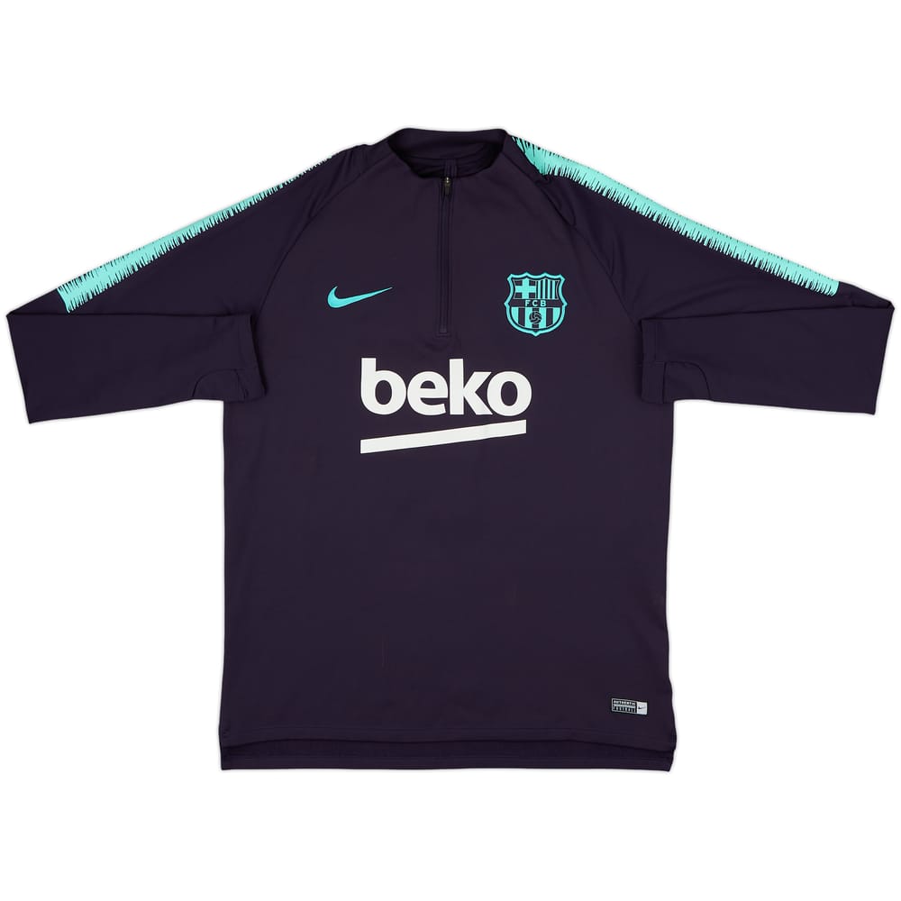 2018-19 Barcelona Nike 1/4 Zip Drill Top - 8/10 - (L)
