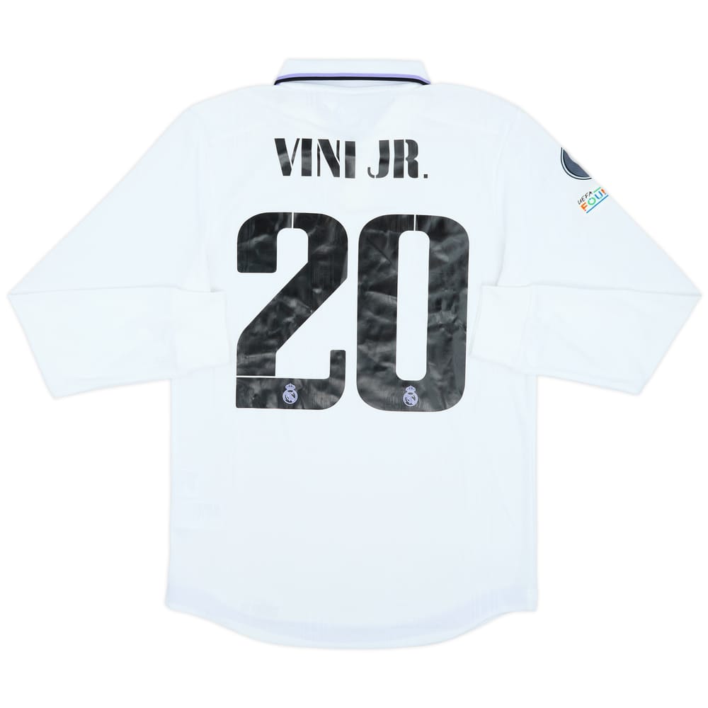 Camiseta de local de manga larga del Real Madrid 2022-23 Vini Jr #20 (S)