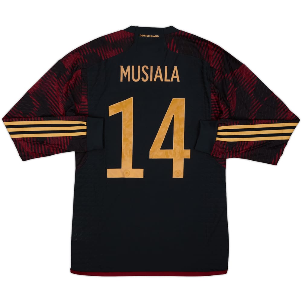 Camiseta auténtica de visitante de manga larga de Alemania 2022-23 Musiala #14 (M)