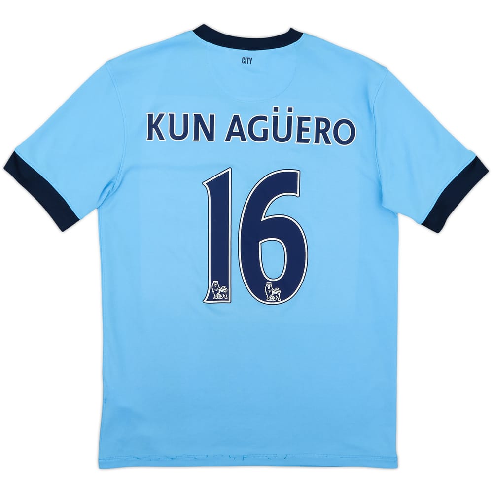 2014-15 Manchester City Home Shirt Kun Aguero #16 - 6/10 - (M)