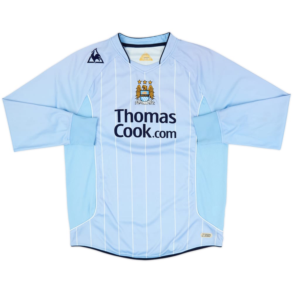 2007-08 Manchester City Home L/S Shirt #14 - 6/10 - (L)
