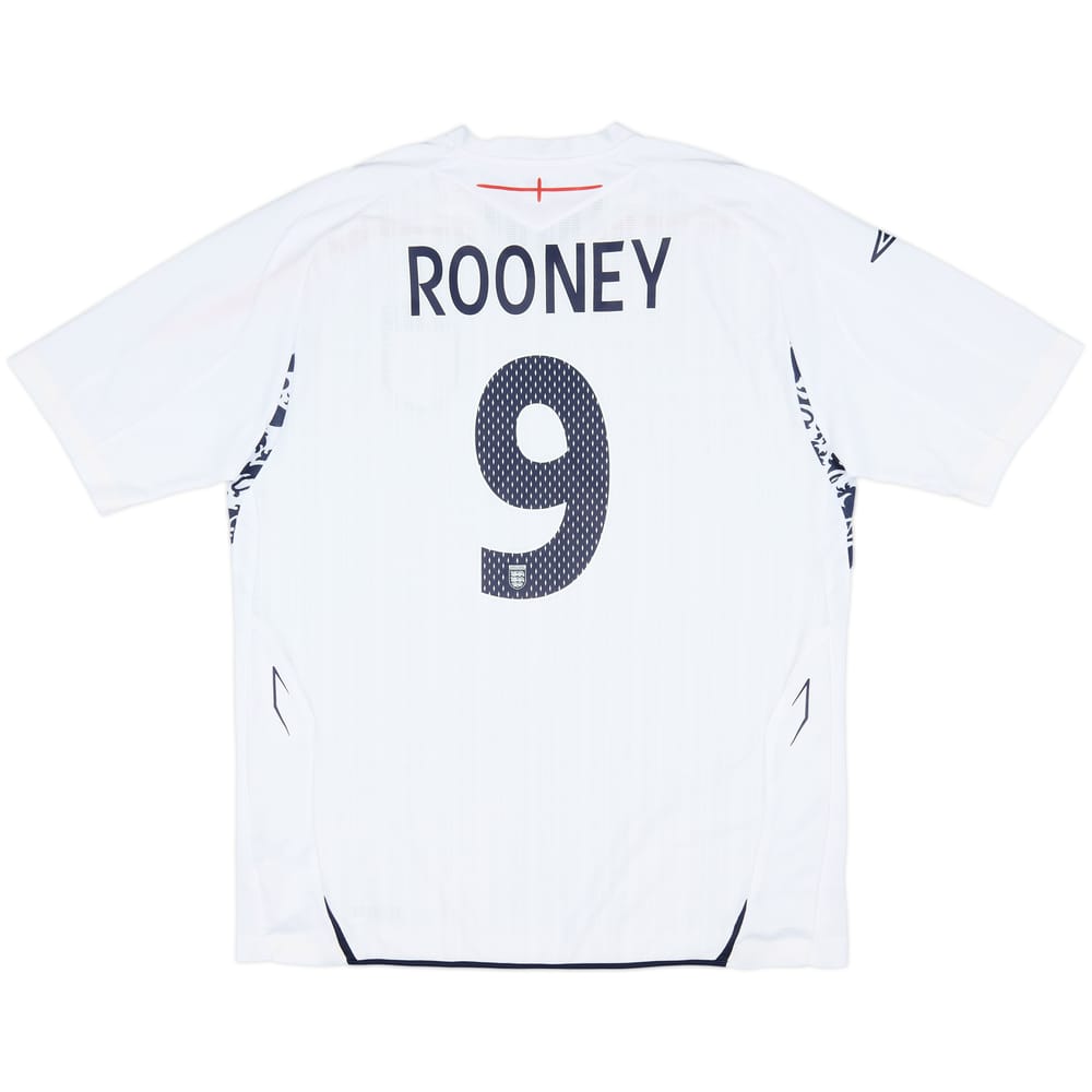 2007-09 England Home Shirt Rooney #9 - 7/10 - (XL)